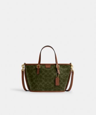 ＜COACH＞タクシー　トート　バッグ　２１・シグネチャー　キャンバス